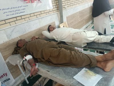 مشارکت پرشور مردم فنوج در طرح اهدای خون
