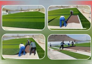 آغاز نصب چمن مصنوعی در فنوج