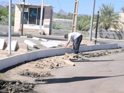 تعویض کامل بلوک‌های بلوار مصطفی خمینی با سنگ مرمر سفید