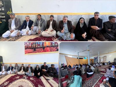 حضور نماینده مجلس و مسئولین شهرستان در روستای ولایتمدار زبرنگ