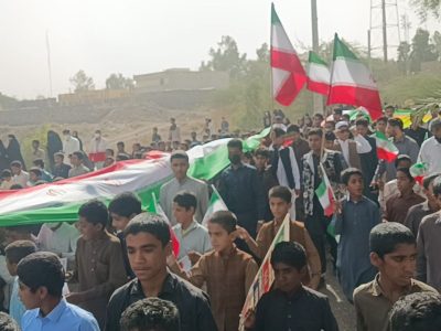 خروش مردم فنوج در راهپیمایی باشکوه ۱۳ آبان