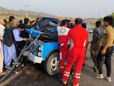 تصادف در محور فنوج به کتیج یک کشته و چهار مجروح برجای گذاشت